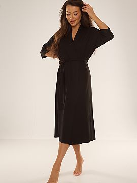 Bathrobe De Lafense  Comfortable, long women\'s bathrobe. Made of high quality viscose material with the addition of lycra. It gives a sense of comfort and freed