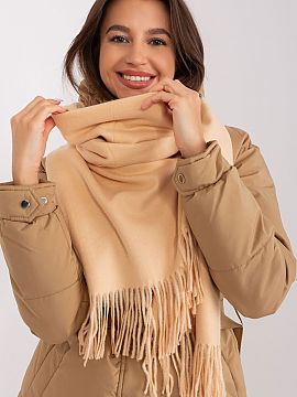 Shawl AT  Warm long scarf with decorative tassels, ideal for winter.   Length 196 cm.