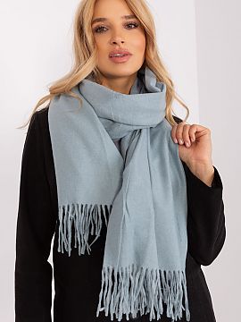 Shawl AT  Warm long scarf with decorative tassels, ideal for winter.   Length 196 cm.