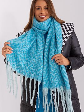 Shawl AT  This long scarf with a geometric pattern is the perfect addition to your fall and winter closet. Made of durable polyester, it is not only p