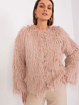 Jacket AT  This elegant transitional jacket is unique because of its fur trim, which adds a special touch. The jacket is ideal for the autumn-winter se