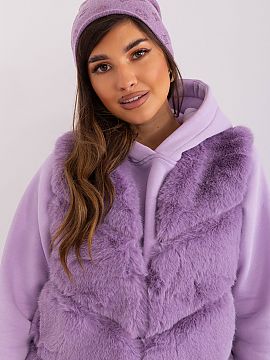 Cap AT  Warm winter women\'s beanie hat with cashmere, with decorative rhinestone application.