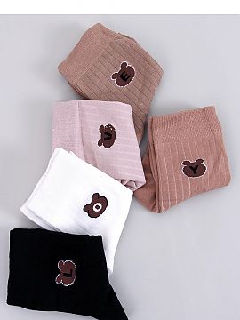 Socks Inello  Long women\'s socks - a set of five pairs. Cute accent - teddy bear will surely steal your hearts : ) They are also perfect for a gift.... T