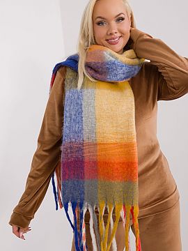Shawl AT  This long colorful plaid scarf is the perfect addition to your fall and winter closet. Made of durable polyester, it is not only practical, 