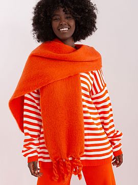 Shawl AT  This long, smooth-textured scarf is the perfect addition to your fall and winter closet. Made of durable polyester, it is not only practical
