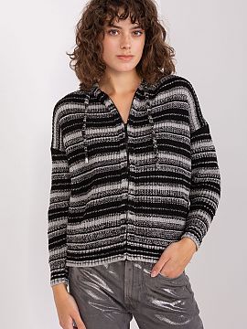 Cardigan Badu  This unique sweater combines casual style, comfort and fashionable details. The sweater is equipped with a practical zipper, making it easy 