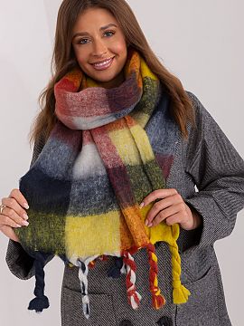 Shawl AT  This long colorful plaid scarf is the perfect addition to your fall and winter closet. Made of durable polyester, it is not only practical, 