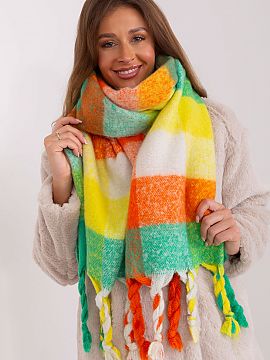 Shawl AT  This long colorful plaid scarf is the perfect addition to your fall and winter closet. Made of durable polyester, it is not only practical, 