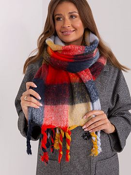 Shawl AT  This long colorful plaid scarf is the perfect addition to your fall and winter closet. Made of durable polyester, it is not only practical, 
