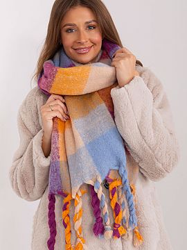 Shawl AT  This long colorful plaid scarf is the perfect addition to your fall and winter closet. Made of durable polyester, it is not only practical, 