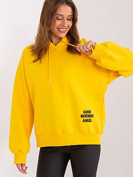 Sweatshirt Ex Moda  Insulated women\'s sweatshirt with a looser cut, long sleeves and a hood. On the front a decorative small inscription. A proposition ideal f