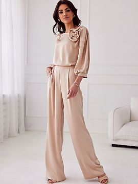 Women trousers Roco Fashion  Elsa pants are made of fine satin fabric, which provides incredible wearing comfort, but also adds elegance to any outfit. The pants have lo