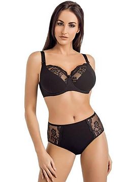 Soft Teyli  Anastasia cotton bra in black. It is a soft bra, that is, a soft bra with underwire. It contains lycra on the sides, so that it can perfectl