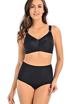 Soft Teyli  Underwire-free, soft bra in black, designed for women who appreciate comfort. The cups are full and give maximum stability for everyday use.