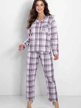 Pyjama Momenti Per Me  Women\'s pajamas designed and sewn in Poland are a combination of elegance and comfort. The set consists of a long-sleeved shirt and long pa