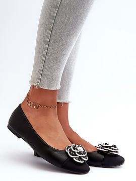 Ballet flats Step in style  Cute women\'s ballerinas that are sure to please you! Made of eco leather. On the front a decoration in the form of a flower. Set on a flat 