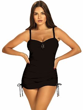 Swimsuit two piece Barontex  Fashionable and elegant beach set with a tankini cut, consisting of a T-shirt and bottoms, looks gorgeous in person. The model impresses wit
