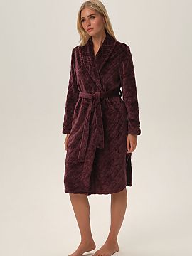 Bathrobe Henderson  The Fyah robe will appeal to women who like unconventional solutions! Beautiful, deep purple color has been combined with an unusual texture