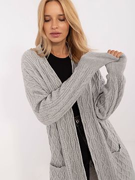 Cardigan AT  A long cardigan without fastening is the perfect everyday overlay that combines casual style with comfort. Made of a blend of acrylic, polye