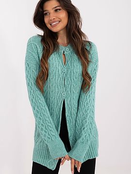 Cardigan AT  A women\'s button-up casual sweater is a perfect choice for everyday styling, combining comfort with a fashionable look. Made of a blend of 