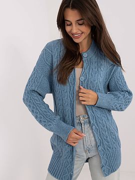 Cardigan AT  Women\'s casual button-up sweater is a perfect choice for everyday styling, combining comfort with a fashionable look. Made of a blend of ac