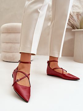 Ballet flats Step in style  Women\'s ballet flats made of eco leather. Fastened around the ankle with an adjustable strap, which ensures a perfect fit to the foot. Set 