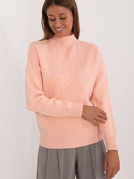 Jumper AT  Casual sweater with half turtleneck, ideal for everyday wear and for work. Made from a blend of acrylic and polyester, it guarantees comfort