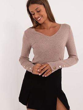 Jumper AT  Women\'s casual sweater ideal for everyday wear and for work. Made of a high-quality blend of materials: viscose, polyamide and polyester, i