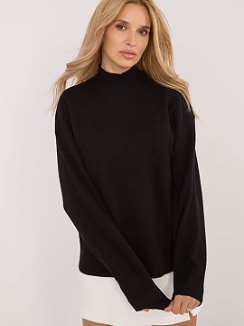 Jumper Sublevel  This casual style half turtleneck sweater is made from a high-quality blend of viscose, polyester and polyamide for softness and comfortable
