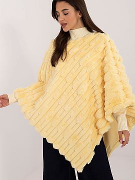 Poncho AT  This poncho is a combination of casual style, comfort and the charms of varied material texture. The poncho is an excellent choice for every
