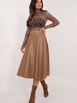 Skirt Italy Moda  This unique skirt is the perfect combination of classic and modern. The flared cut beautifully emphasizes the silhouette, and the imitation 