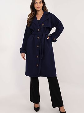 Coat Och Bella  This timeless trench is a must-have in every woman\'s closet. Made of high-quality polyester, it is durable and resistant to changing weathe