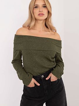 Jumper Italy Moda  Elegant women\'s sweater, perfect for both everyday wear and work. Made of high-quality blend of viscose and elastane, it ensures comfort an