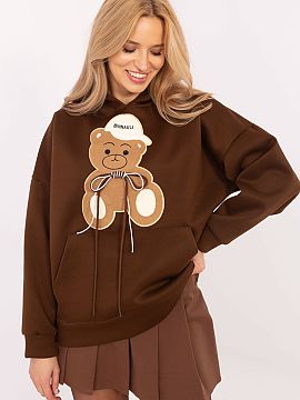 Sweatshirt Italy Moda  Casual women\'s sweatshirt with a unique design, ideal for everyday wear. Made of durable and soft polyester, it provides comfort in wearing