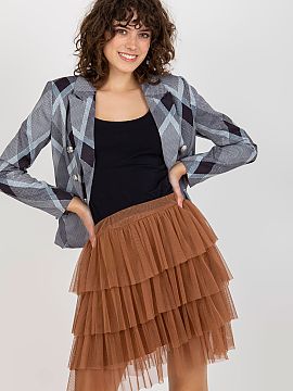 Short skirt Och Bella  Tulle skirt with ruffles is an elegant proposal that will add lightness and feminine charm to any outfit. Made of high-quality polyester and