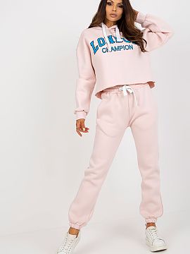 Set Ex Moda  Casual tracksuit set, consisting of a hoodie and pants, is the perfect choice for everyday outfits. The hoodie with a front print and a prac