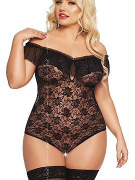 Shapewear Body SoftLine Collection  Sexy, lace body with an intriguing cutout at the back is your ticket to an unforgettable, romantic date with a spicy ending. Mrrr! Admit it,