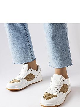 Sneakers Solea  White Isidora sneakers are a perfect choice for summer days. Their design is modern and progressive, additionally embellished with a monogra