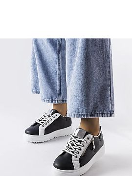 Sport Shoes Solea  We present revolutionary women\'s black platform sneakers Romola, which are the perfect addition to the current trend. Made of high-quality 