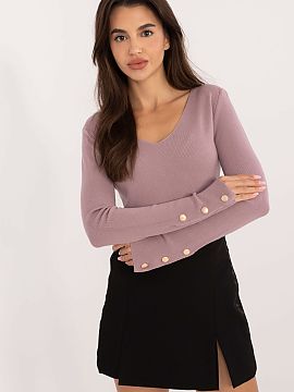Jumper AT  Women\'s casual sweater perfect for everyday wear and work. Made from a high-quality blend of materials: viscose, polyamide, and polyester, 