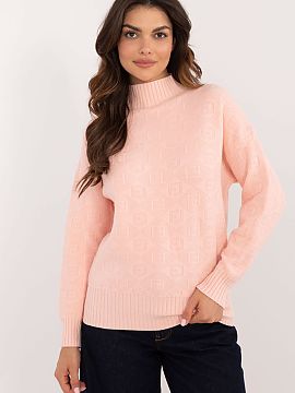 Jumper AT  Casual sweater with a turtleneck, perfect for everyday wear and work. Made of a blend of acrylic and polyester, it guarantees comfort and wa