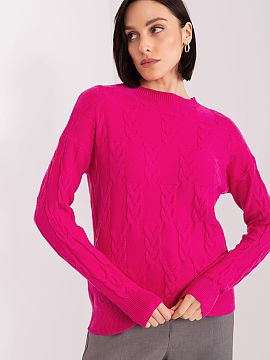 Jumper AT  The women\'s sweater put on over the head is an excellent choice for everyday wear. The classic round neckline and long sleeves provide comf