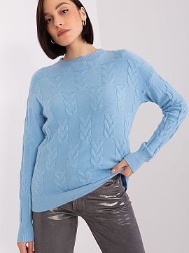 Jumper AT  A women\'s sweater put on over the head is a perfect choice for everyday wear. The classic round neckline and long sleeves provide comfort a