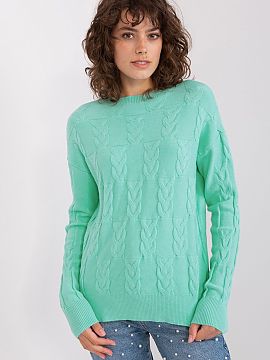 Jumper AT  A women\'s sweater put on over the head is a perfect choice for everyday wear. The classic round neckline and long sleeves provide comfort a