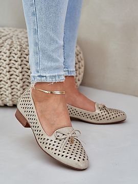 Ballet flats Step in style  Elegant ballet flats from the Jezzi brand. Made of ecological leather, they are characterized by high quality and durability. The flat heel 