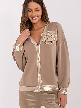 Sweatshirt Italy Moda  Elegant women\'s blouse that combines classic style with subtle, eye-catching details. Made of high-quality blend of polyester, viscose and 