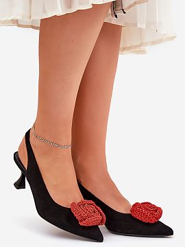 High heels Step in style  Elegant women\'s pumps, made of natural suede, are a combination of subtle styling with timeless elegance. Their pointed toes will visually 