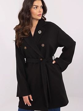 Coat Och Bella  Elegant women\'s transitional coat, perfect for everyday outings, work, and special occasions. Made of high-quality polyester, it provides d