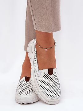 Ballet flats Step in style  Women\'s ballet flats by the Vinceza brand made of natural leather. The lacy pattern gives them lightness and breathability, making them an 