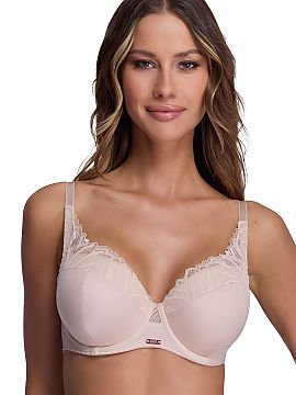 Padded bra Ava  Elegant, padded bra, fastened at the back, created with women in mind who value both comfort and feminine details. Cups with bottom boning p